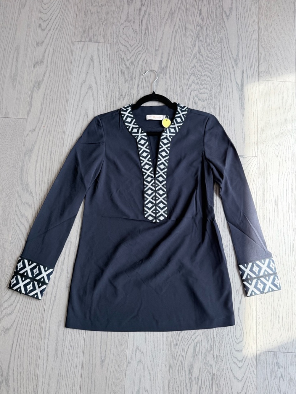 Tory Birch NWT navy tunic 70s boho style top size 2